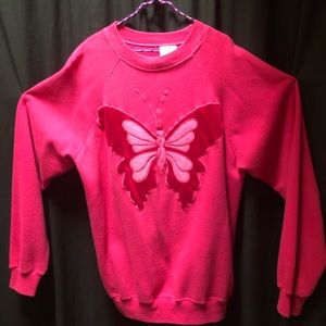 Crew neck butterfly sweatshirt